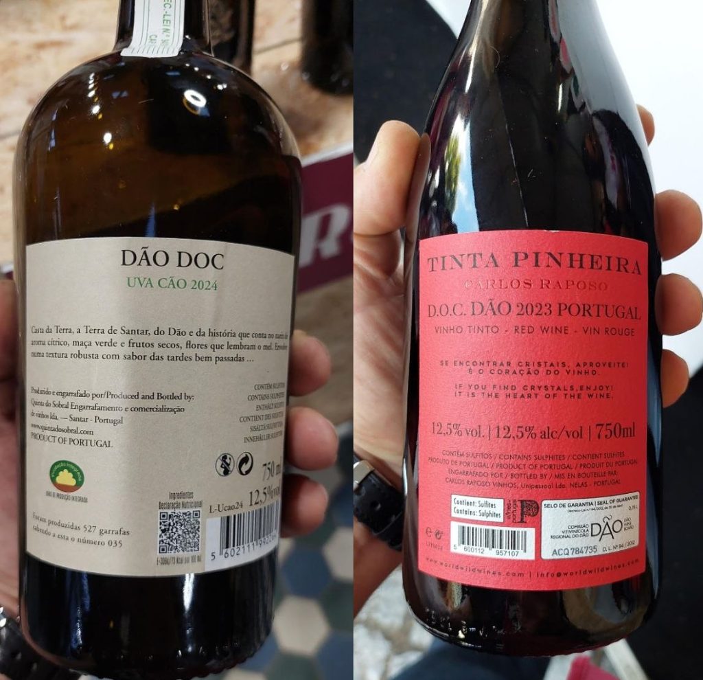 Garrafas vinho Dão DOC IGP