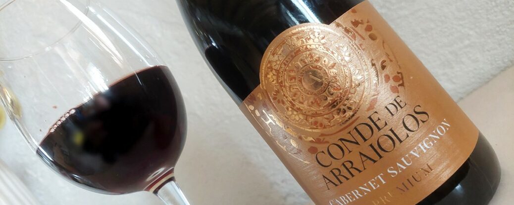 conde de arraiolos cabernet sauvignon com copo