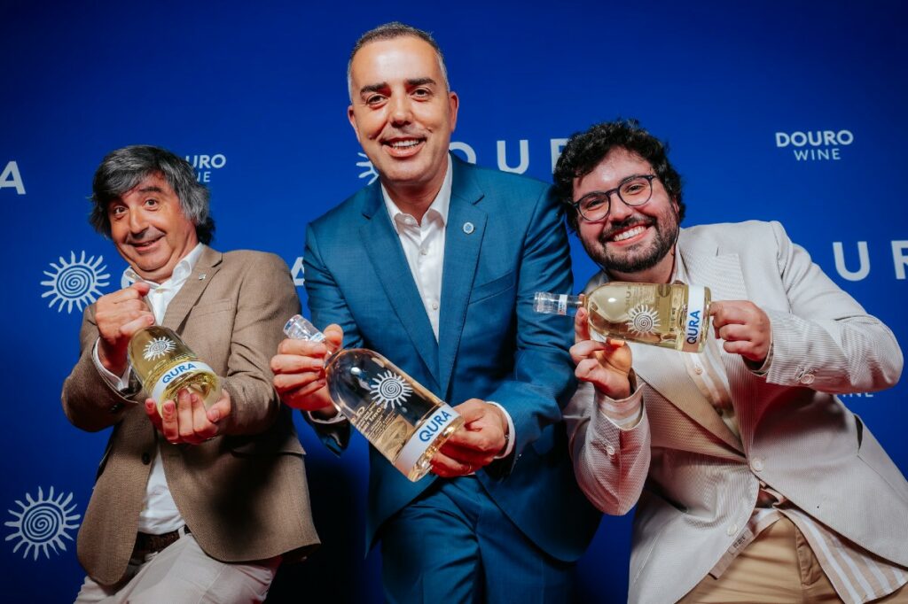 lancamento qura wine o enologo jorge alves mario rocha produtor do qura e o enologo pedro alves