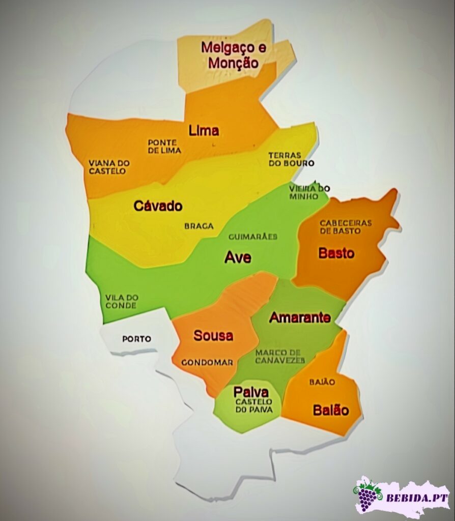 sub regiões Vinho Verde Portugal