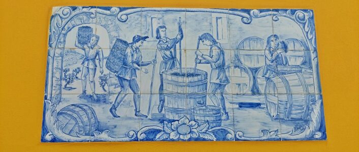 vindima em azulejo