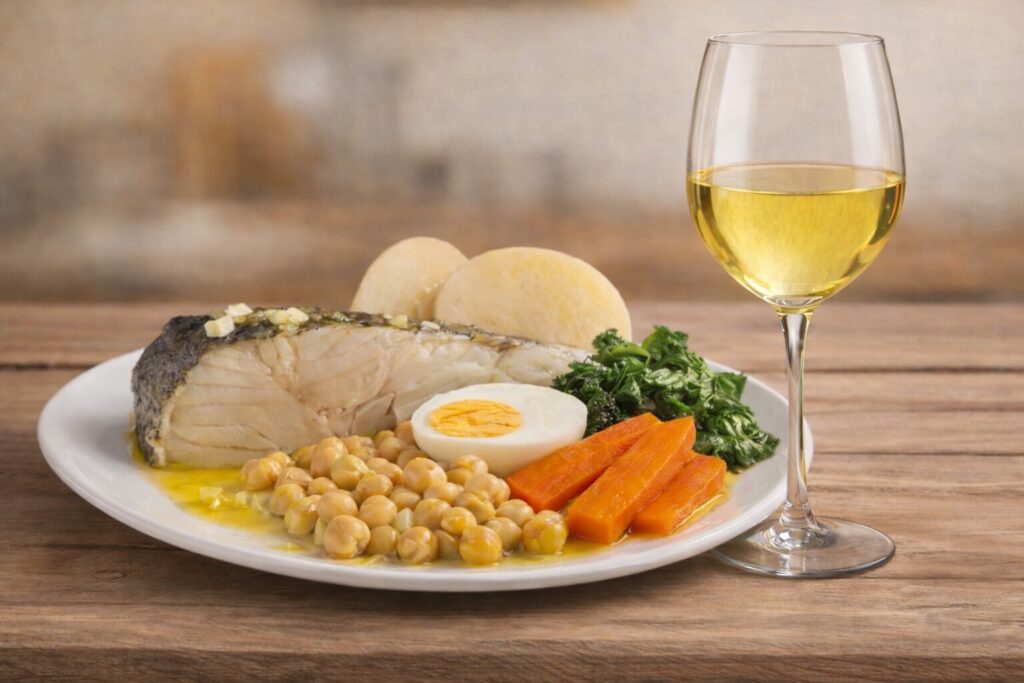 bacalhau com vinho e todos