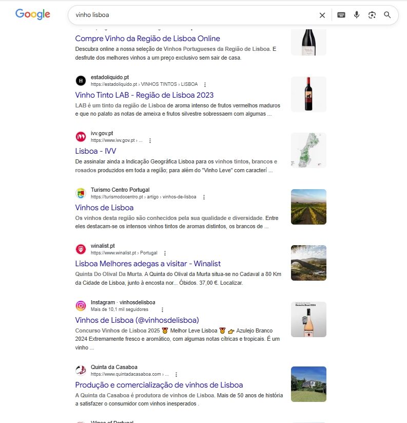 Porque o site de vinho não aparece no Google? 6 busca vinho seo
