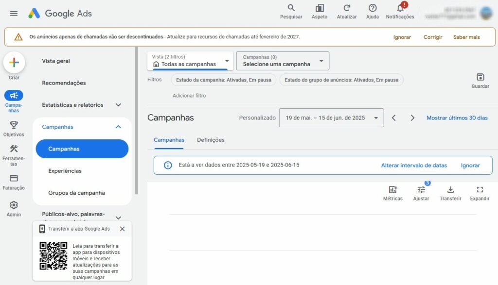Porque o site de vinho não aparece no Google? 5 google ads vista
